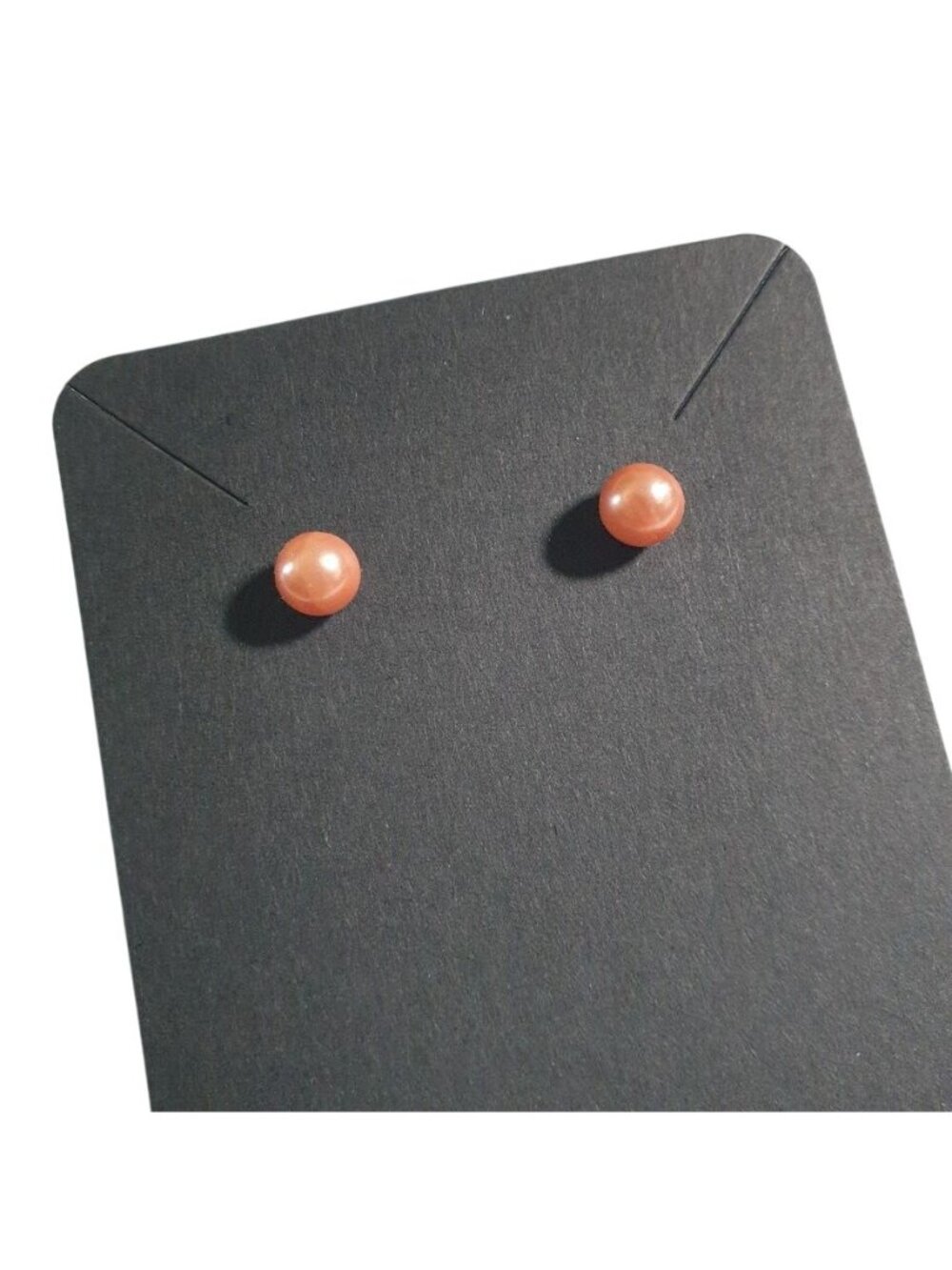 Coral Colored Round Stud Earrings Stylish Minimalist Fashion Jewelry Mom Gift